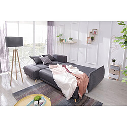 Avis Bestmobilier Lena - canapé d'angle réversible convertible - 4 places - style scandinave