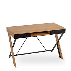 Vivaldi Bureau Rea 120 cm Chêne Doré/Noir