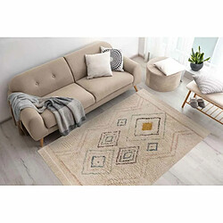 Paris Prix Tapis Tufté à la Main Ethnique Mylen Beige 160 x 230 cm pas cher