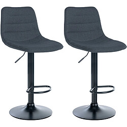 Non Lot de 2 tabourets de bar Lex tissu B