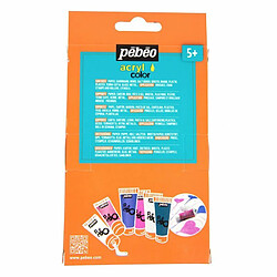 Pebeo Kit découverte peinture acrylique - 6 couleurs Girly - 6 x 20 ml