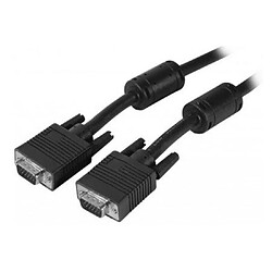 MCL Câble S-VGA HD15 mâle / mâle surblindé 3 coax + 9 fils - 15m Noir