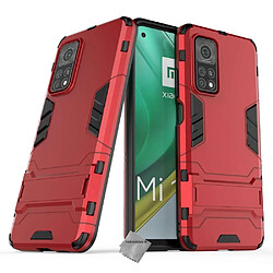 Htdmobiles Coque rigide anti choc pour Xiaomi Mi 10T / Mi 10T Pro 5G + film ecran - ROUGE