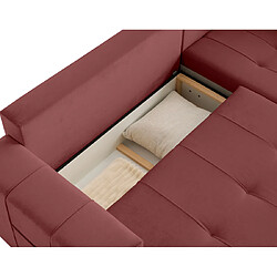 Lisa Design Bruges - canapé d'angle réversible 4 places convertible avec coffre en velours pas cher