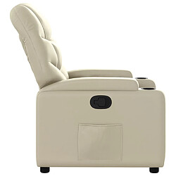 Avis vidaXL Fauteuil inclinable Crème Similicuir