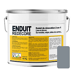 Apara Enduit décoratif, rénovation rapide, 2 en 1, lisse et décore sur plâtre, peintures, crépis, fibres, toile de verre-15 Kg-Granit (7045)