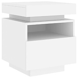 Acheter vidaXL Armoire de chevet avec lumières LED blanc 40x39x48,5 cm