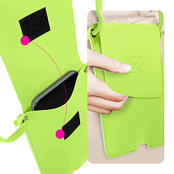 Acheter Avizar Pochette Bandoulière Smartphone avec Rangement carte Simili cuir vert