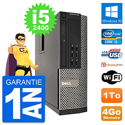 PC Dell OptiPlex 990 SFF Intel i5-2400 RAM 4Go Disque Dur 1To Windows 10 Wifi - Occasion