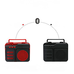 Acheter General Haut-parleur Bluetooth rétro FM Radio vintage avec volume fort, amélioration des basses, bon son, Bluetooth 5.0, carte TF, entrée AUX, clé USB pour la maison, les voyages en plein air, la fête, cadeau (noir)