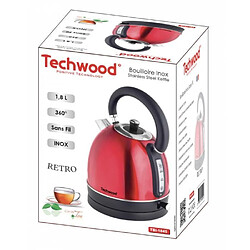 Acheter Techwood Pack Bouilloire 1L8 2200W Inox Rouge + Cafetière INOX Programmable 1l5 Rouge 1000W