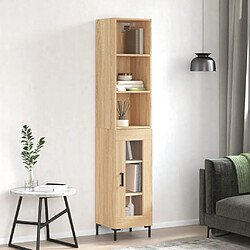 vidaXL Buffet haut Chêne sonoma 34,5x34x180 cm Bois d'ingénierie