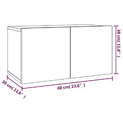 vidaXL Ensemble de meubles TV 2 pcs Chêne fumé Bois d'ingénierie pas cher