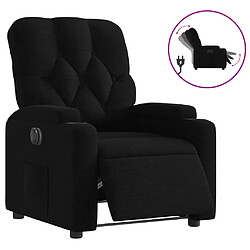 vidaXL Fauteuil inclinable électrique Noir Tissu