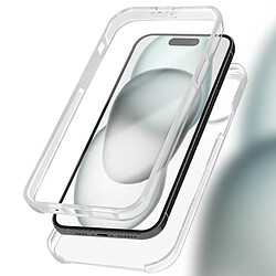 Acheter Avizar Coque Intégrale pour iPhone 15 Plus Arrière Rigide et Avant Souple Transparent