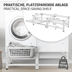 Avis ML-Design Socle machine à laver double avec étagère base sèche-linge blanc 150 kg/support