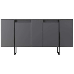 Acheter Hanah Home Buffet en aggloméré pieds en métal Luxe anthracite et noir.