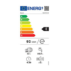 Lave-vaisselle 60cm 12 couverts 48db intégrable avec bandeau inox - smi2its33e - BOSCH