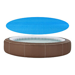 Bâche Solaire de Piscine Ronde Diamètre 488 cm Polyéthylène Bleu [en.casa]