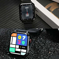 Universal Montre intelligente Bluetooth Température corporelle Tension artérielle Fréquence cardiaque Sommeil Surveillance de la santé Bracelet Sport Imperméable Smartwatch | Smartwatch (Noir)