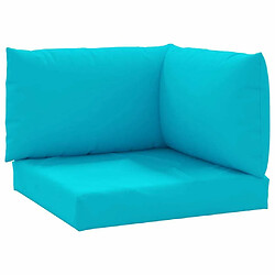 Maison Chic Lot de 3 Coussins Confort,Coussins de palette turquoise tissu Oxford -GKD43434