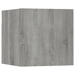 Maison Chic Ensemble de meubles TV 7 pcs | Banc TV Moderne pour salon | Meuble de Rangement - Sonoma gris Bois d'ingénierie -MN68040 pas cher