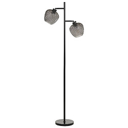 Beliani Lampadaire en métal gris à 2 lumières SHERRY