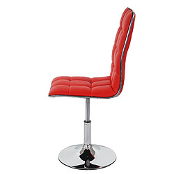 Avis Mendler 6x chaise de salle à manger HWC-C41, fauteuil, similicuir ~ rouge