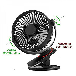 Avis Ventilateur de Bureau à Clip Rechargeable Mini Ventilateur à Clip Portable Ventilateur Rotatif à 360 Degrés Avec Ventilateur