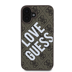 Guess Maroquinerie Guess Coque iPhone 16 MagSafe - Marron