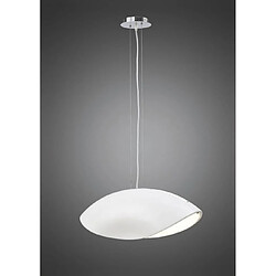 Luminaire Center Suspension Pasion 4 Ampoules E27, blanc brillant/arylique blanc/chrome poli