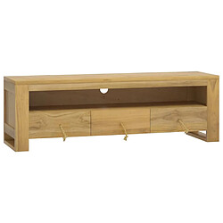 vidaXL Meuble TV 110x30x35 cm Bois de teck solide