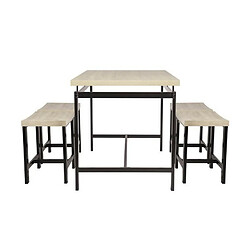 Acheter VENUS Set Table + 4 tabourets - Imitation bois - L 110 x P 70 x H 75 cm