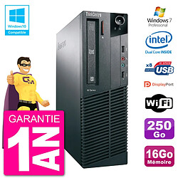 PC Lenovo ThinkCentre M82 SFF G2020 RAM 16Go Disque Dur 250Go Graveur DVD Wifi W7 - Occasion