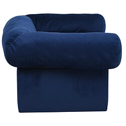 Acheter vidaXL Canapé pour chien avec tiroir Bleu 75x50x38 cm Peluche