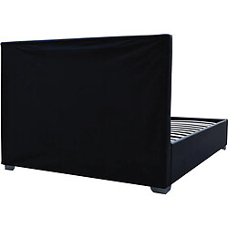 Habitat Et Jardin Lit double avec coffre Tino - 180 x 200 cm - Noir pas cher