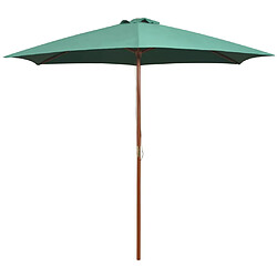 Maison Chic Parasol Jardin | Parasol avec poteau en bois 270 x 270 cm Vert - GKD94367