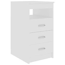 vidaXL Armoire à tiroirs Blanc 40x50x76 cm Bois d'ingénierie