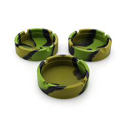 Acheter Universal 1 cendrier rond en silicone de camouflage portatif, porte-cigarettes, porte-cendrier