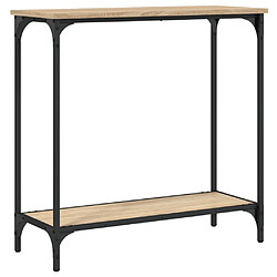 Maison Chic Table console | Meuble d'entrée | Table d'appoint chêne sonoma 75x30,5x75 cm bois d'ingénierie -GKD91224