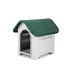 Niche pour Chien Petit Gardiun Kira 75x59x66 cm Fabriquée en Résine Couleur Beige/Vert