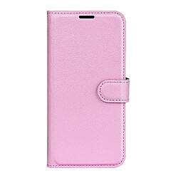 Etui en PU texture litchi avec support, rose pour votre Realme Narzo 50i