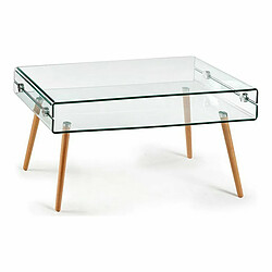 Gift Decor Table Basse Verre Bois (55 x 52 x 110 cm)