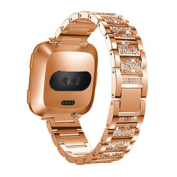 Bracelet en métal décor de strass universel 22mm or rose pour votre Huawei Watch GT/Gear S2