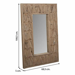 Miroir mural Alexandra House Living Blanc Bois d'épicéa 10 x 114 x 73 cm pas cher