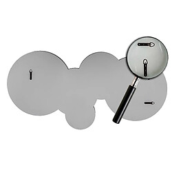 Acheter Dekoarte E005 - Miroir moderne mural décoratif à formes circulaires avec cadre en argent brillant 140x70cm