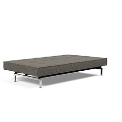 Acheter Inside 75 INNOVATION LIVING Canapé SPLITBACK CHROME convertible lit 115*210 cm tissu Flashtex Dark grey