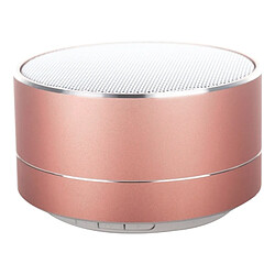 Wewoo Enceinte Bluetooth d'intérieur or rose Mini haut-parleur stéréo portable, avec MIC intégré et ampli LED, Appels Mains-libres de ampère Carte TF, Distance: 10m