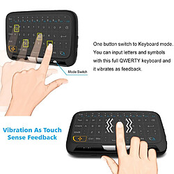 Avis Universal Clavier à panneau tactile H18 2,4 GHz, télécommande en mode clavier et souris sans fil, télévision intelligente à rétroaction vibratoire