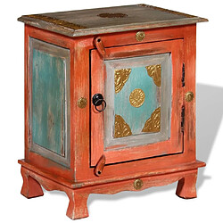 Avis Maison Chic Table de chevet Table de Nuit Meuble de Rangement Bois de manguier massif Orange